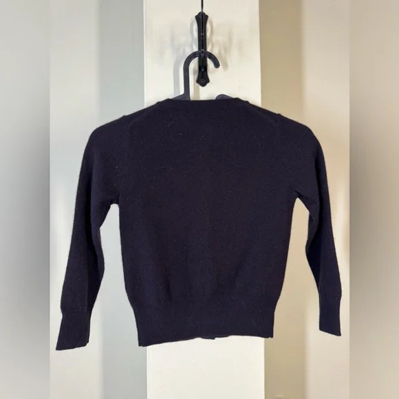 Crewcuts Girls' cashmere cardigan sweater XS (4/5) dark brown - Picture 3 of 5